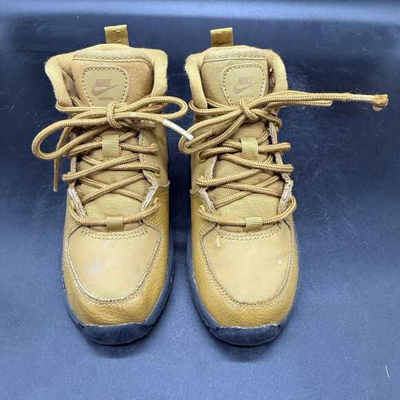 Nike Manoa Boots Kids Size 11C Wheat Tan Leather Hiking Outdoor BQ5373-700 - Picture 3 of 7